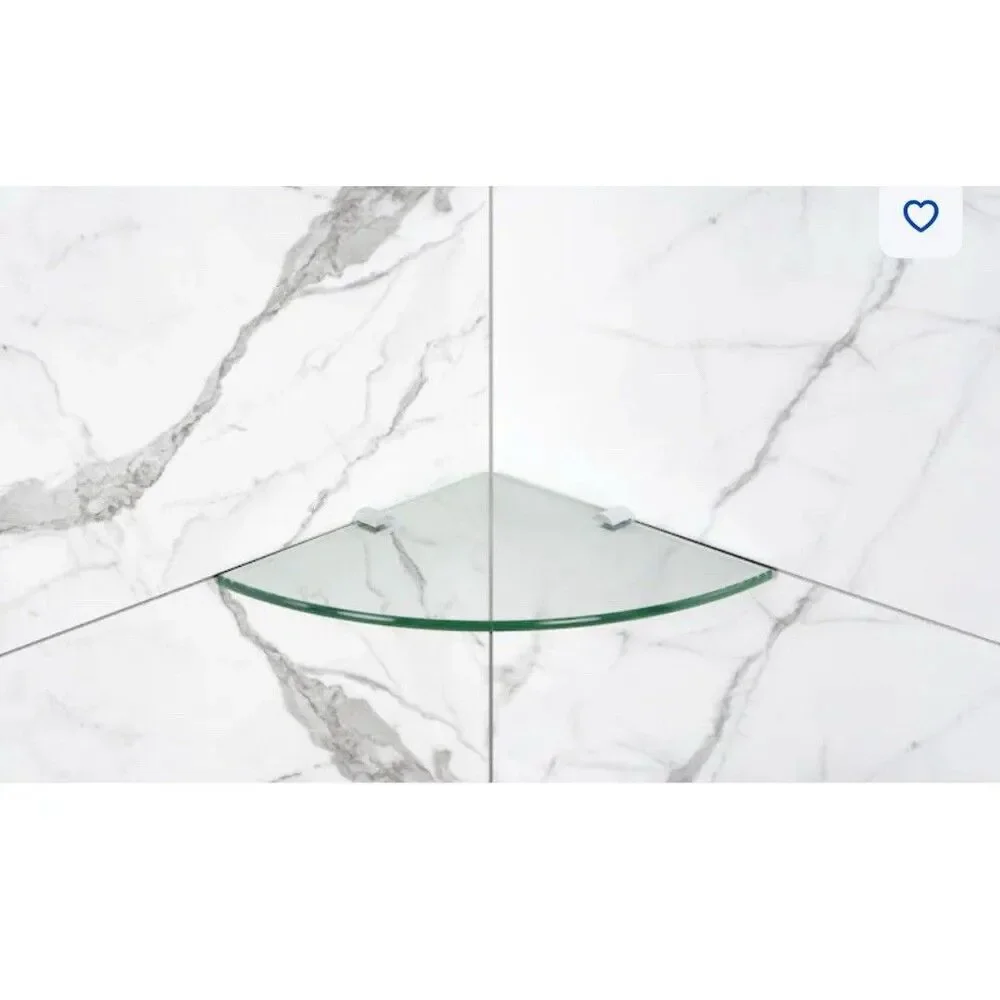 Clear Glass Corner Satori Hudson Shelf Shelves for Bathroom Shower 9 X 9 8mm